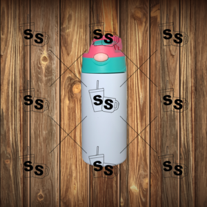 Straight Skinny Kids Tumbler 12oz Pink/Green